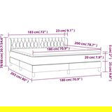 vidaXL Krevet s oprugama i madracem crni 180x200 cm baršunasti | shoptok.hr