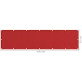 Balkonski zastor crveni 75 x 300 cm HDPE | Eponuda.com
