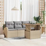  Sjedeća garnitura za vrt 5 pcs bež i svjetlosiva | shoptok.hr