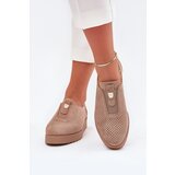 EVENTO Womens Platform Shoes Made Of Eco Suede Dark Beige Aviara | shoptok.hr