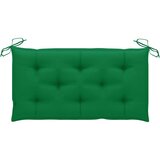  Klupa sa zelenim jastukom 112 cm od masivne tikovine | shoptok.hr