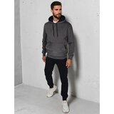DStreet Bluza męska basic z kapturem grafitowa | Shoptok.si