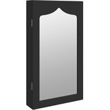  Zidni ormarić za nakit s ogledalom crni 37,5x10x67 cm | Eponuda.ba