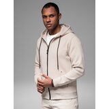 Ombre Sweatshirt unzipped hoodie in streetwear style - sand | shoptok.hr