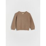 Reserved - Pulover iz strukturiranega bombaža - Burgundy | Shoptok.si