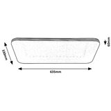 Rabalux oscar plafonjera,.led 36W, hrom,L63cm | Eponuda.com