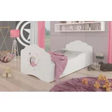 ADRK Furniture Otroška postelja Casimo grafika s predalom - 70x140 cm