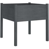 vidaXL vrtne sadilice 2 kom sive 70 x 70 x 70 cm od masivne borovine | shoptok.hr