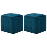 vidaXL Tabure 2 kom plavi 30 x 30 x 30 cm od baršunaste tkanine | shoptok.hr
