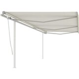  Tenda na ručno uvlačenje sa stupovima 6 x 3 5 m krem | shoptok.hr