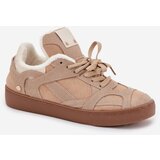 Boto Women's Sneakers on Platform with Furry Lining Beige Solvia | Shoptok.si