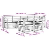  Set vanjskih sofa 7 pcs Bijela 245 x 126,5 x 73 cm | Eponuda.ba