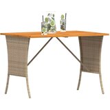  Vrtni stol s pločom od akacije bež 105x75x72 cm poli ratan | shoptok.hr