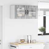 Zidni stakleni ormarić Siva Sonoma 80 x 31 x 40 cm | shoptok.hr