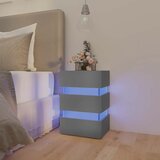 Furnova LED nočna omarica siva 45x35x67 cm inženirski les, (21926129) Cene