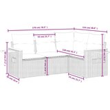 vidaXL 4-dijelni set vrtnih sofa s jastucima bež od poliratana | shoptok.hr