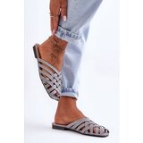 Kesi Women's leather hookers with drawstrings Doralia grey | shoptok.hr