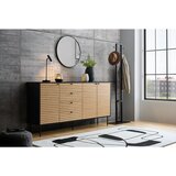 XORA komoda, črna, barve hrasta | Shoptok.si