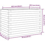  Vrtno cvetlično korito 70x40x45,5 cm trden les douglas | Shoptok.si