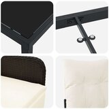  5-dijelni set za objedovanje s jastucima crni poli ratan | shoptok.hr