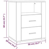  Nočna omarica črna 50x36x60 cm inženirski les, (20602441) | Shoptok.si