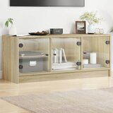  The Living Store TV omarica s steklenimi vrati sonoma hrast 102x37x42 cm - TV Omarica, (21555615) | Shoptok.si