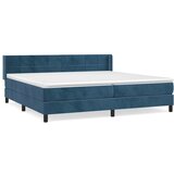 The Living Store Box spring postelja z vzmetnico temno modra 200x200 cm žamet - Box Spring Postelja, (21489822) | Shoptok.si