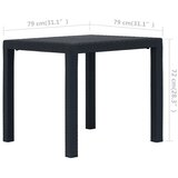  Vrtni stol antracit 79 x 79 x 72 cm plastika s izgledom ratana | Eponuda.ba