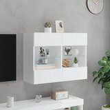  Zidni TV ormarić s LED svjetlima bijeli 78,5x30x60,5 cm | shoptok.hr