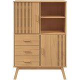  Visoka komoda OLDEN smeđa 85 x 43 x 125 cm od masivne borovine | shoptok.hr
