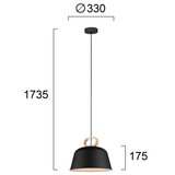  Luster na sajli CLIP 1xE27/40W/230V crna/braon | Eponuda.com