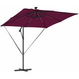  Suncobran s LED trakama Bordeaux Crvena 249 x 249 x 250 cm | shoptok.hr