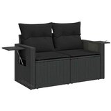 vidaXL 10-dijelni set vrtnih sofa s jastucima crni od poliratana | shoptok.hr
