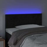 vidaXL LED uzglavlje crno 90x5x78/88 cm baršunasto | shoptok.hr
