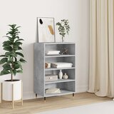 vidaXL Visoka omara betonsko siva 57x35x90 cm inženirski les | Shoptok.si