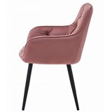  JORK stolica - ružičasti baršun / crne noge x 1 | shoptok.hr