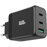 SILVER MONKEY GaN 65W stenski polnilec 2x USB-C PD 1x USB-A QC 3.0 črn, (21580882) Cene