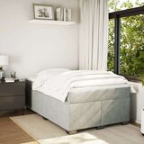 vidaXL Krevet s oprugama i madracem svjetlosivi 120x190 cm baršunasti | shoptok.hr