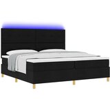 vidaXL Box spring krevet s madracem Crna 200 x 200 cm tkanina | shoptok.hr
