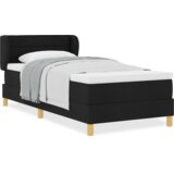 vidaXL Box Spring krevet s madracem Crna 100x200 cm Tkanina | shoptok.hr