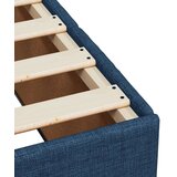 Krevet s oprugama i madracem plavi 200 x 200 cm od tkanine | shoptok.hr