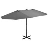 vidaXL zunanji senčnik z aluminijastim drogom 460x270 cm antracit | Shoptok.si