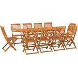  11-dijelni vrtni blagovaonski set 220x90x75 cm bagremovog drva | shoptok.hr