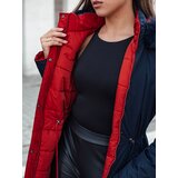 DStreet Women's winter jacket TRENDNEL long quilted with fur blue | shoptok.hr