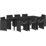 vidaXL Vrtni set za objed 9 pcs Crna poliratan Cijene