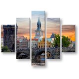  Slike na platnu 5-delne mesta - praga CZ004E50 (moderne slike) | shoptok.hr