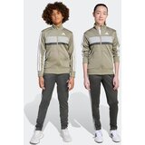 Adidas Športna trenirka 'Seasonal Essentials Tiberio' svetlo siva / temno siva / oliva / bela | Shoptok.si