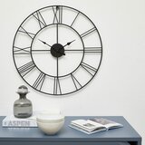 Ambia Home STENSKA URA črna 60 cm | Shoptok.si