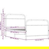  Posteljni okvir brez vzmetnice 107x203 cm sonoma inž. les, (21609884) | Shoptok.si