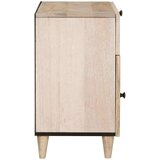 vidaXL Noćni ormarić s ladicama Bež 50 x 33 x 60 cm masivno drvo manga | shoptok.hr